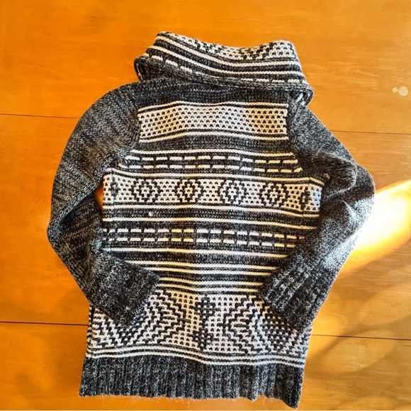 Intermix S black cream southwestern black white wool mohair knit cardigan - Picture 10 of 10